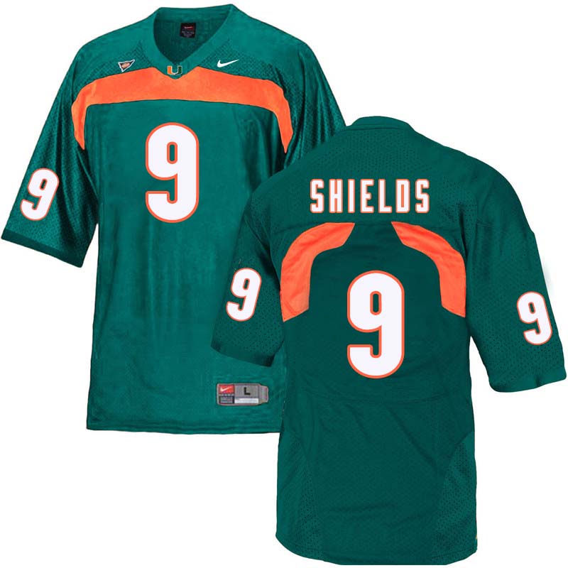 Nike Miami Hurricanes #9 Sam Shields College Football Jerseys Sale-Green
